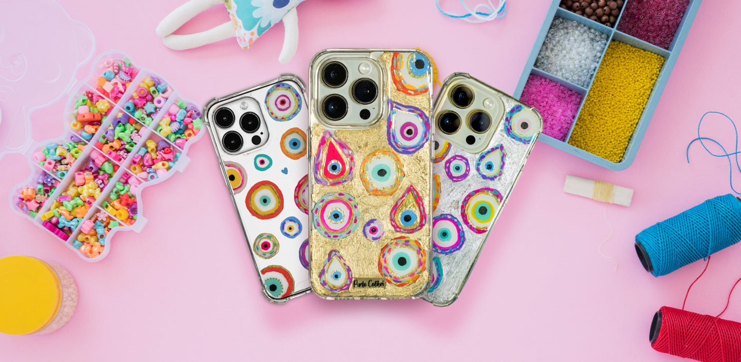 ojo turco pastel-plateado