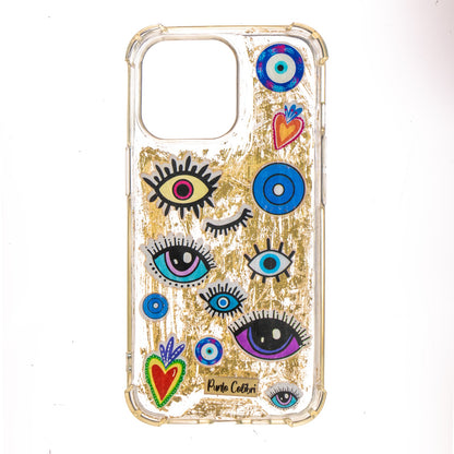 Ojo sticker dorado