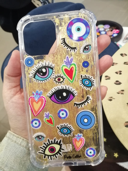 Ojo sticker dorado